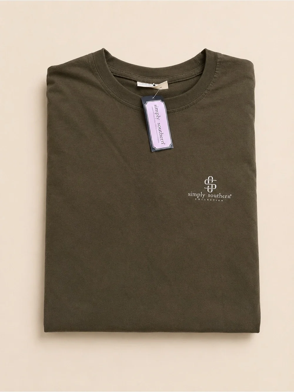 Simply Southern Olive Green Crewneck Long Sleeve- XXL - Picture 2 of 4